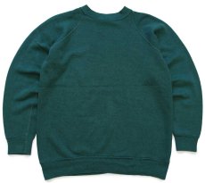 画像2: 60s Hanes BREEZE SHIELD 無地 スウェット 緑 M★ブランク (2)