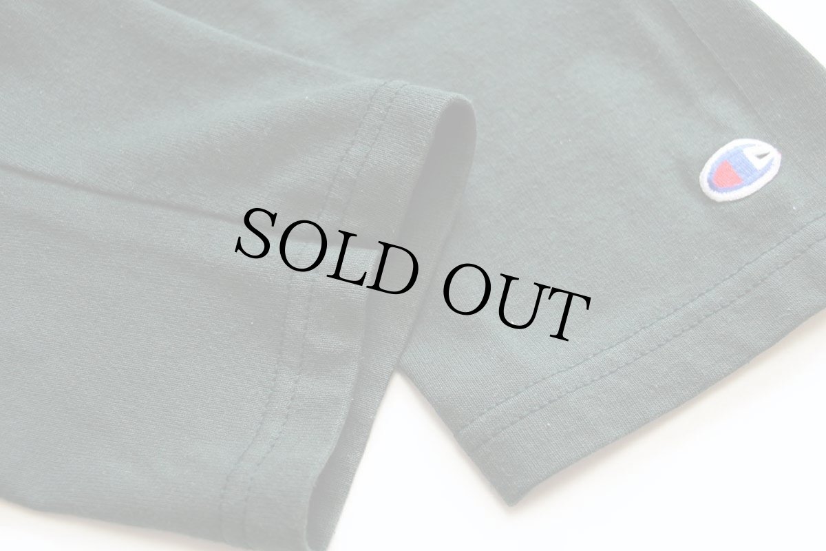 画像8: 90s Championチャンピオン スクリプト ロゴ刺繍 ツートン 切り替え スウェット カットソー 杢ライトグレー×緑 (8)