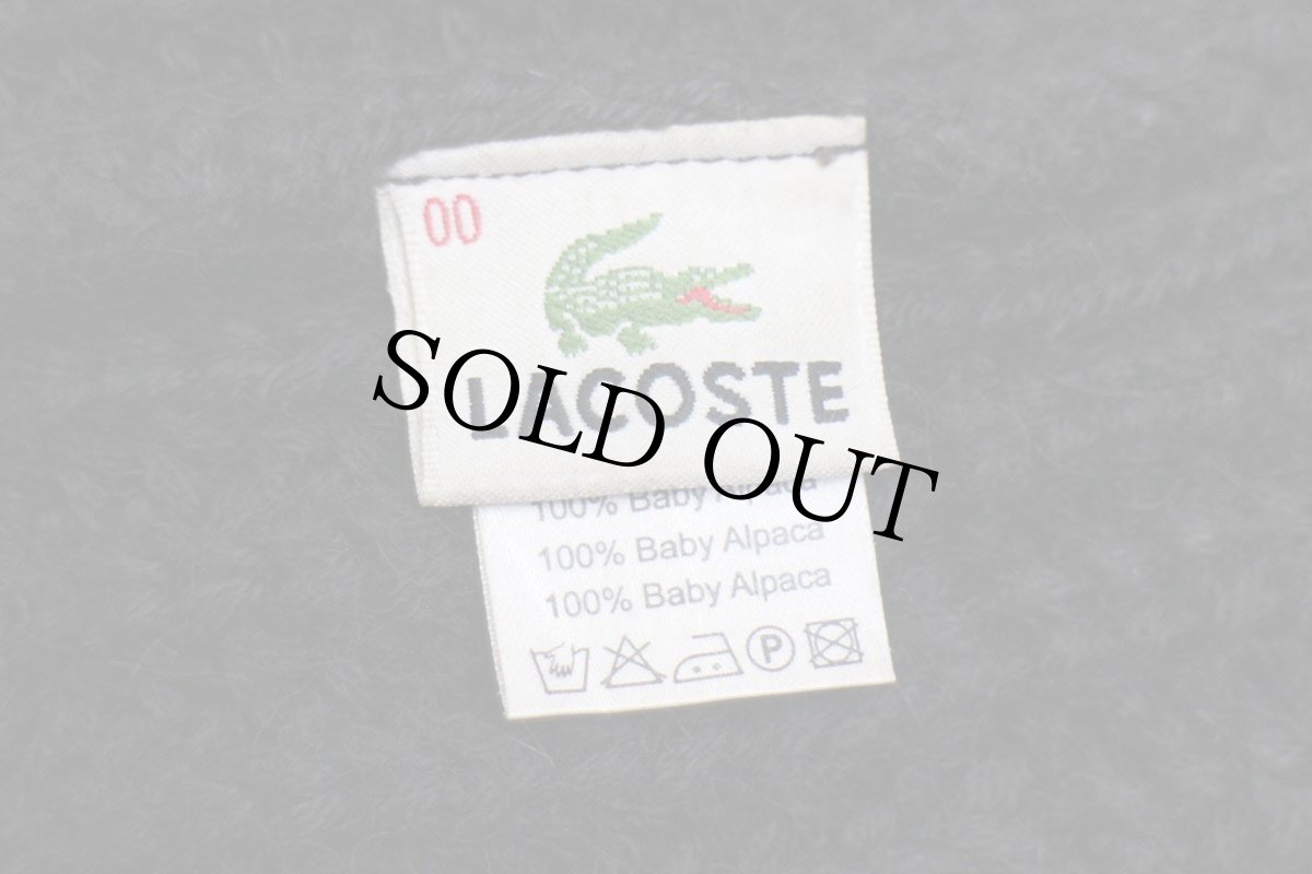 画像5: 90s LACOSTEラコステ ベビー アルパカ ローゲージ ニットキャップ 黒★ニット帽 (5)