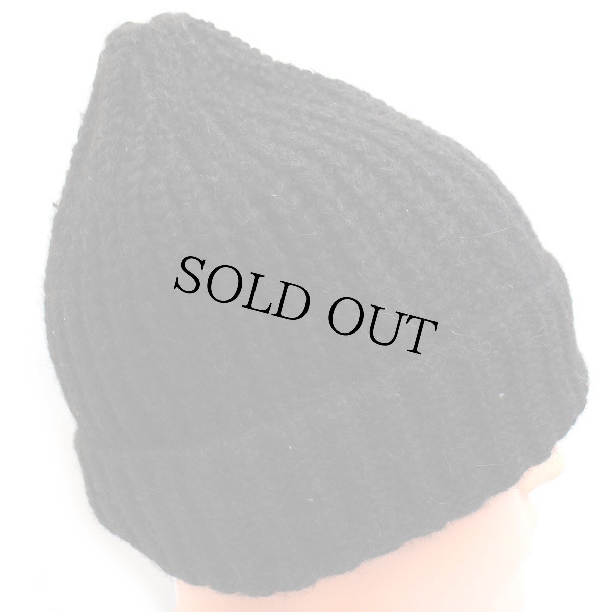 画像3: 90s LACOSTEラコステ ベビー アルパカ ローゲージ ニットキャップ 黒★ニット帽 (3)