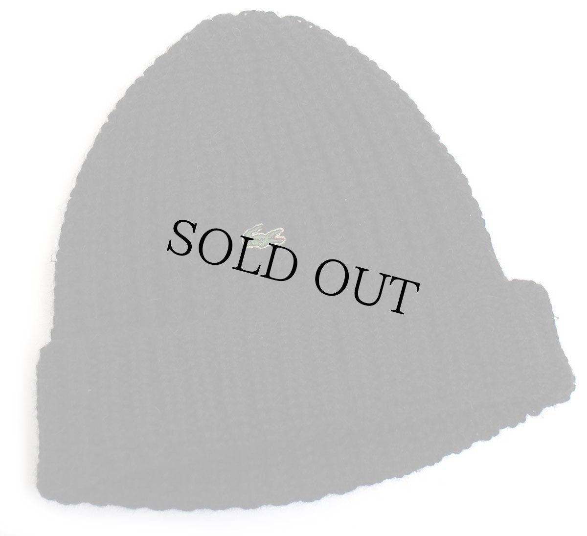 画像7: 90s LACOSTEラコステ ベビー アルパカ ローゲージ ニットキャップ 黒★ニット帽 (7)