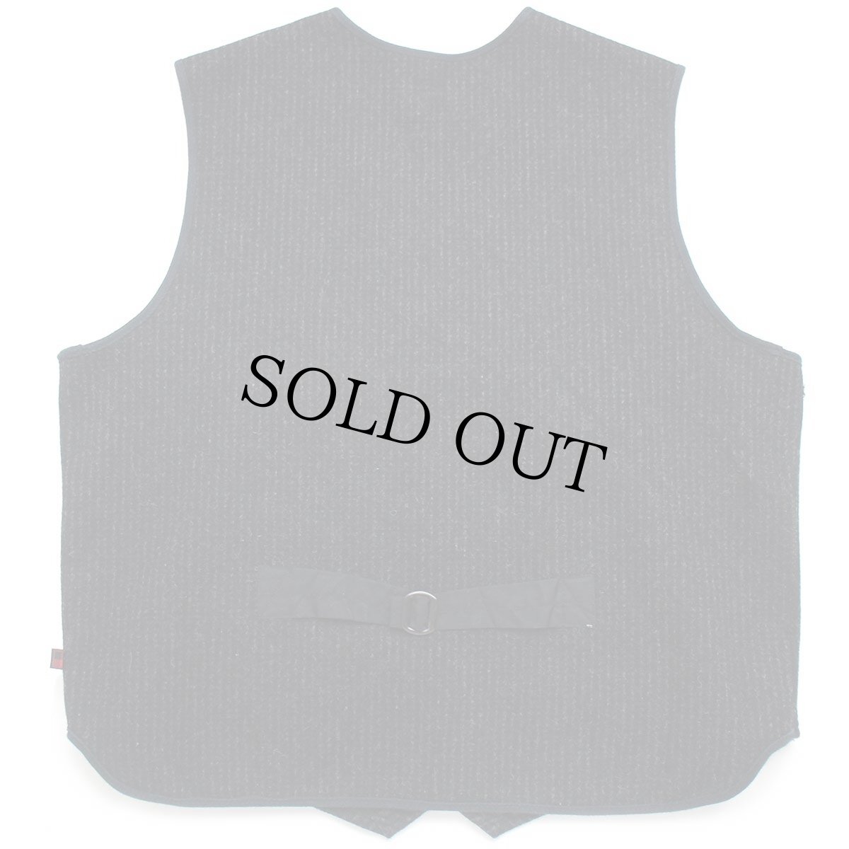 画像2: Woolrichウールリッチ チョークストライプ ノーカラー パチポケ ウールベスト 黒 XL (2)