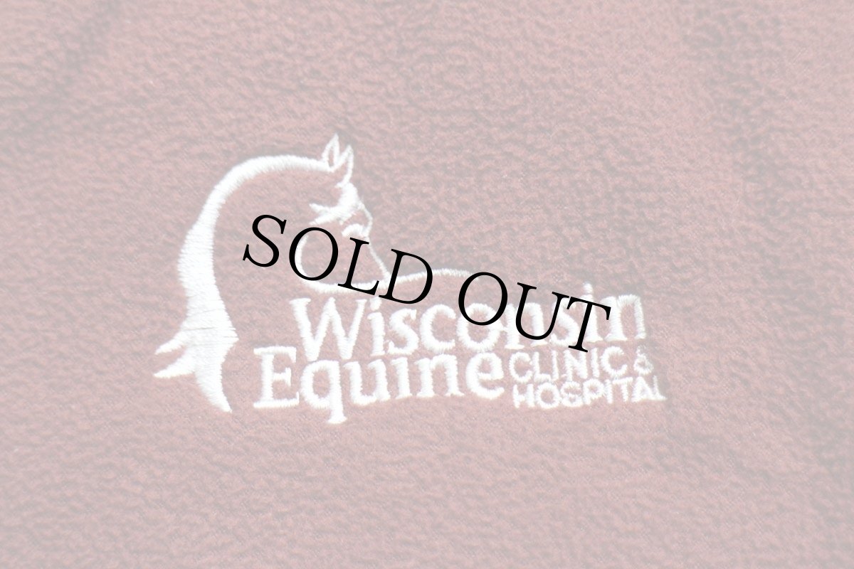 画像4: THE NORTH FACEノースフェイス Wisconsin Equine 刺繍 フリース×タフタベスト 赤茶×グレー S (4)