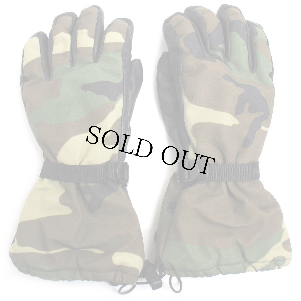 画像3: イタリア軍 ウッドランドカモ フリースライナー ナイロン×レザー グローブ 10.5★手袋 (3)