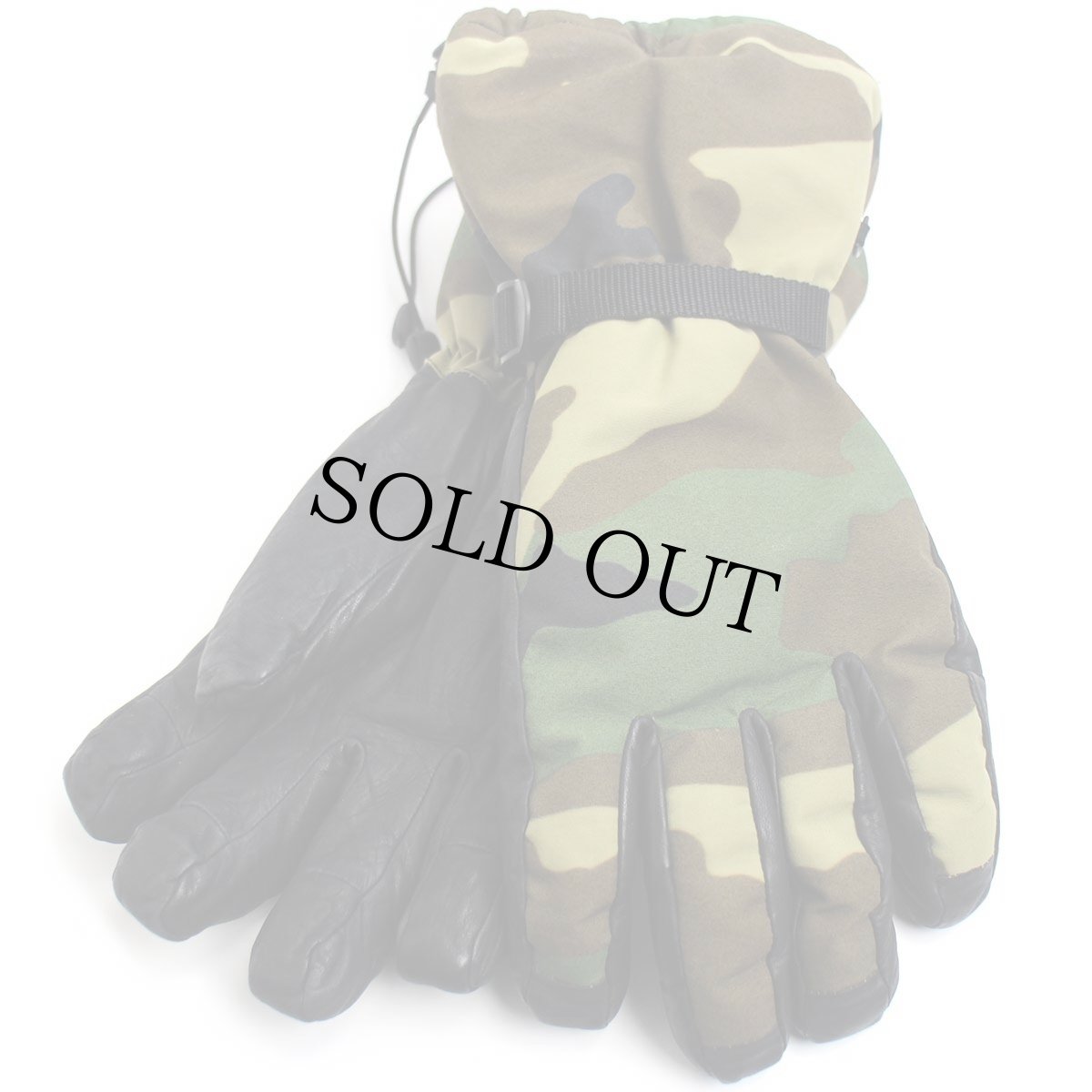 画像1: イタリア軍 ウッドランドカモ フリースライナー ナイロン×レザー グローブ 10.5★手袋 (1)