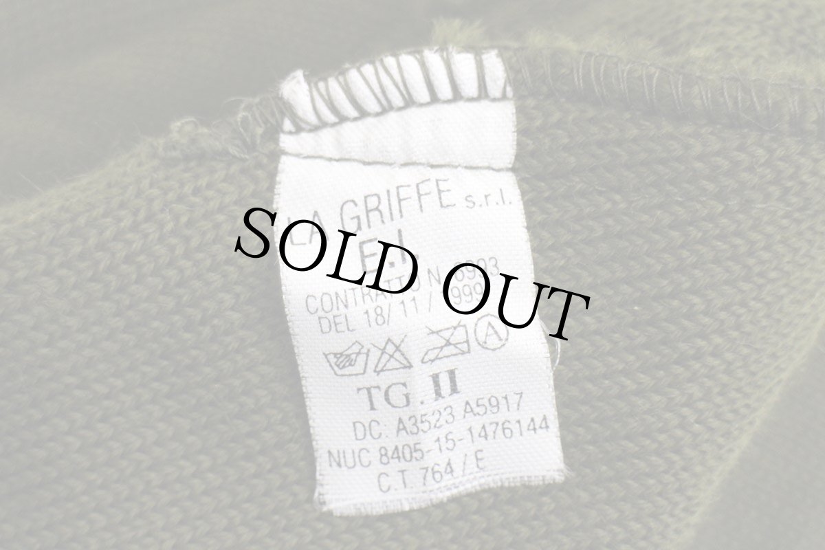 画像5: 90s イタリア軍 ツバ付き ウール ワッチキャップ オリーブグリーン★ニットキャップ (5)