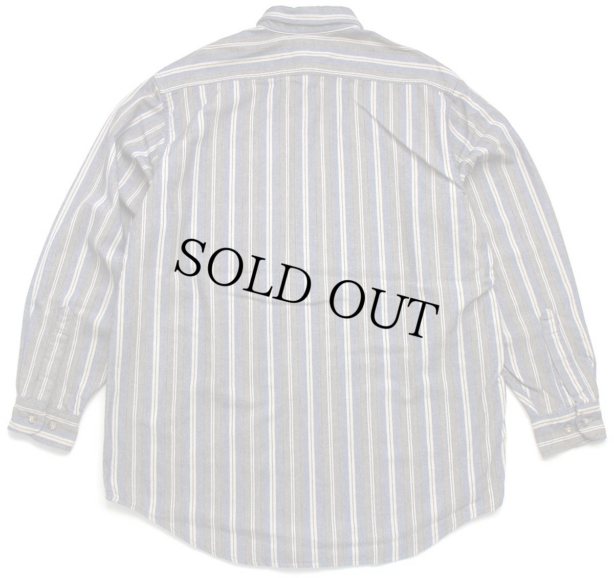 画像2: 80s USA製 carharttカーハート マルチストライプ ボタンダウン コットン ワークシャツ (2)