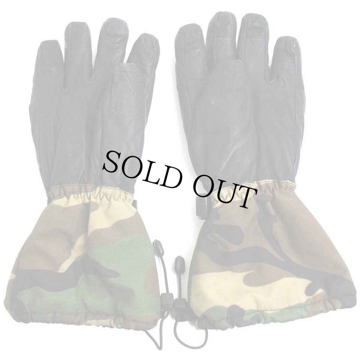 画像2: イタリア軍 ウッドランドカモ フリースライナー ナイロン×レザー グローブ 10.5★手袋 (2)