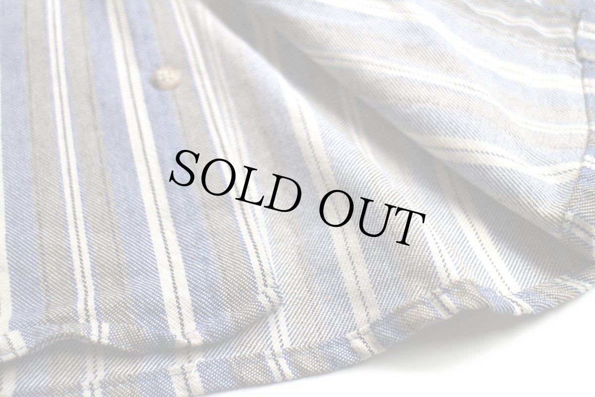 画像6: 80s USA製 carharttカーハート マルチストライプ ボタンダウン コットン ワークシャツ (6)