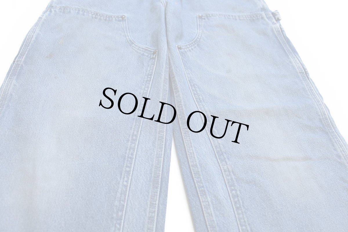 画像7: メキシコ製 carharttカーハート ペンキ飛び ダブルニー デニム ペインターパンツ w36 L34 (7)