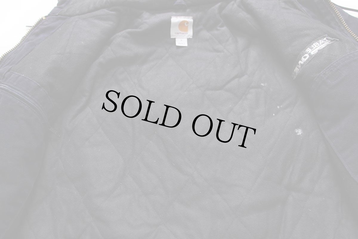 画像5: メキシコ製 carharttカーハート CABLE ONE 刺繍 キルティングライナー ダック地 アクティブジャケット パーカー ミッドナイト S (5)