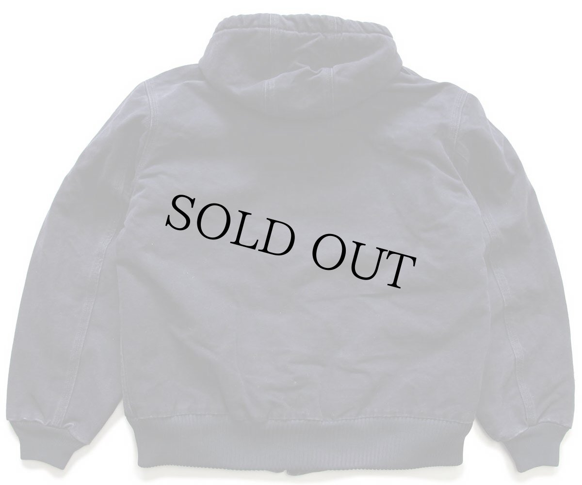 画像2: メキシコ製 carharttカーハート CABLE ONE 刺繍 キルティングライナー ダック地 アクティブジャケット パーカー ミッドナイト S (2)