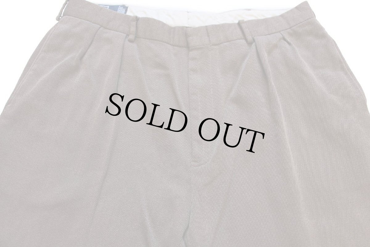 画像4: 90s ポロ ラルフローレン SIENA PANT ツータック スラックス コットンパンツ w38 L32 (4)