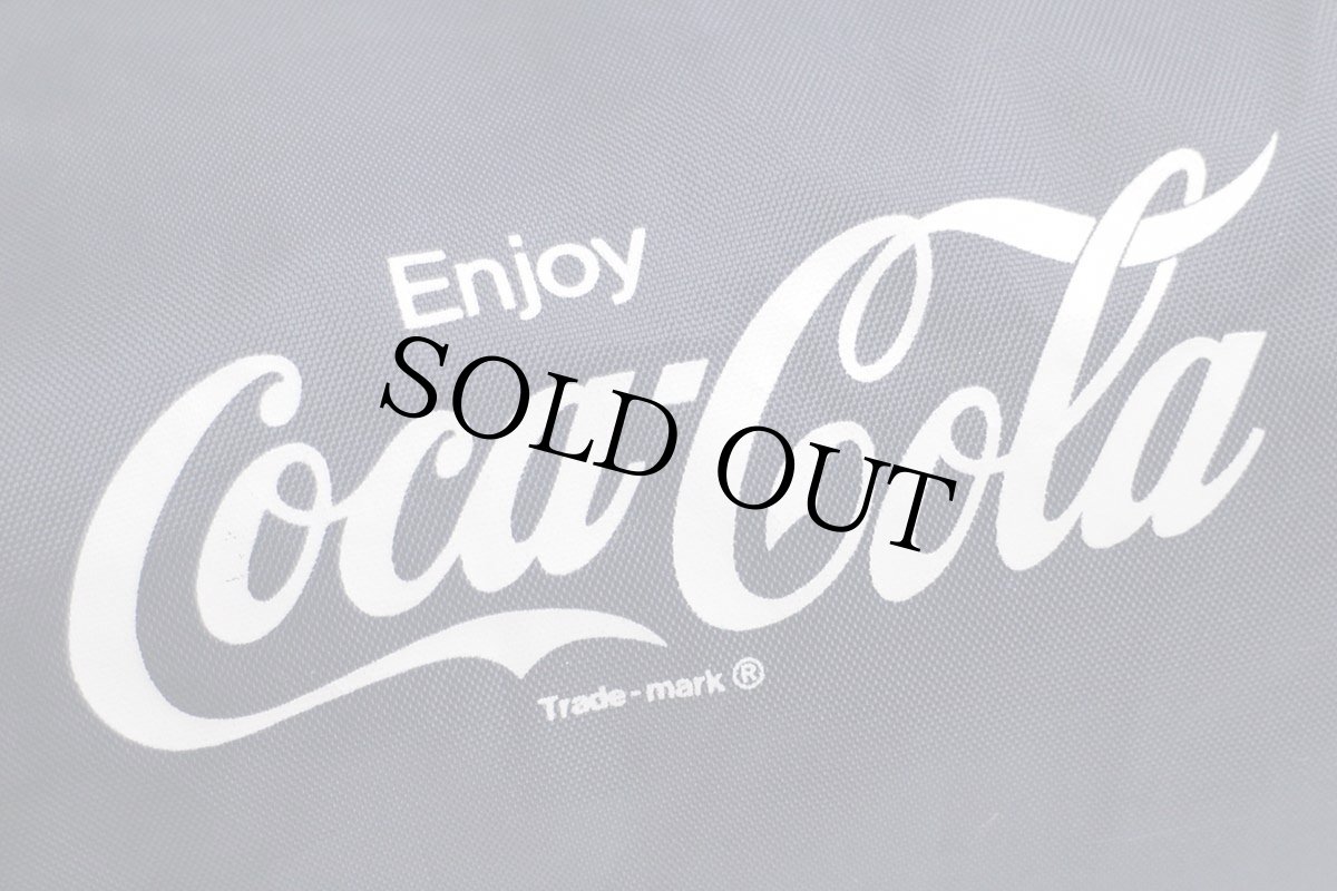 画像6: 80s Enjoy Coca-Colaコカコーラ ロゴ ナイロン ダッフルバッグ 紺 (6)