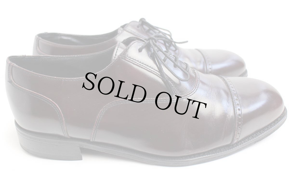 画像3: FLORSHEIM フローシャイム ストレートチップ レザーシューズ バーガンディ 10.5D★革靴 (3)