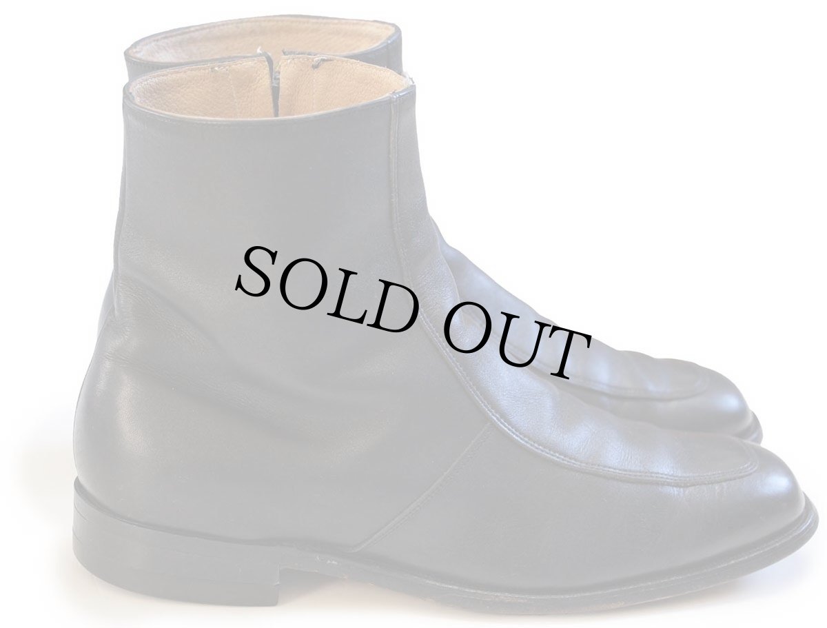 画像3: 80s USA製 UNKNOWN サイドジップ レザーブーツ 黒 10.5EE (3)