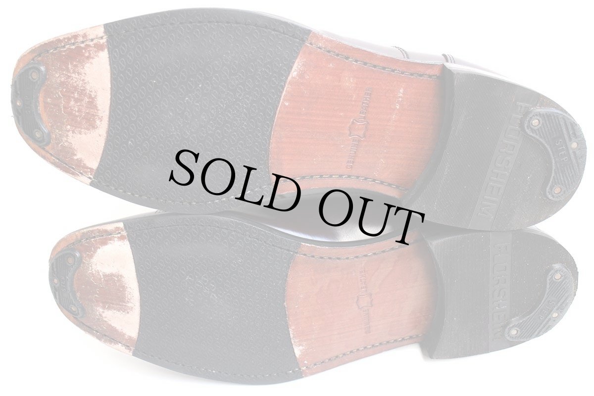 画像4: FLORSHEIM フローシャイム ストレートチップ レザーシューズ バーガンディ 10.5D★革靴 (4)