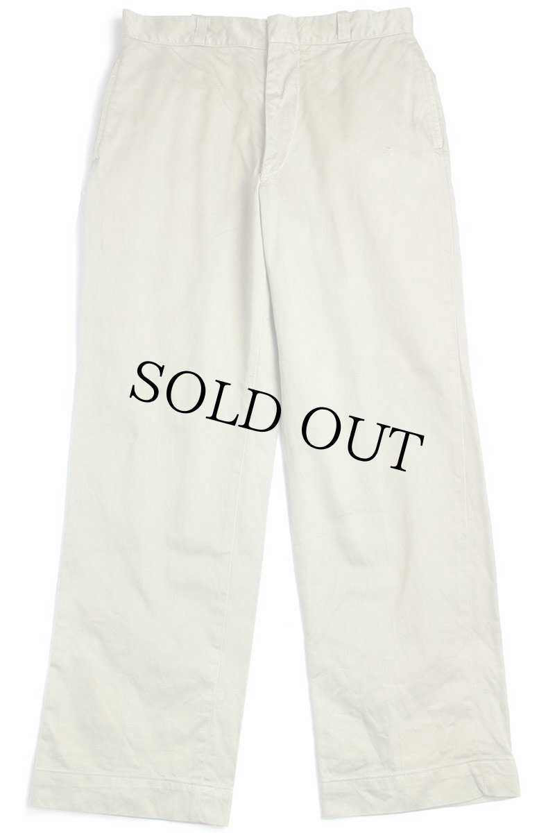 画像2: 70s 米軍 U.S.ARMY コットン チノパン カーキ w33 L30 (2)