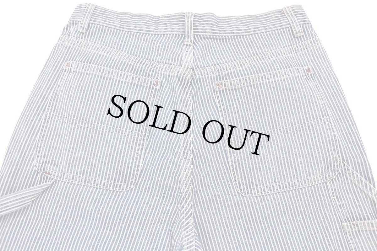 画像5: 00s GAPギャップ carpenter ヒッコリー ストライプ コットン ペインターパンツ 8 (5)