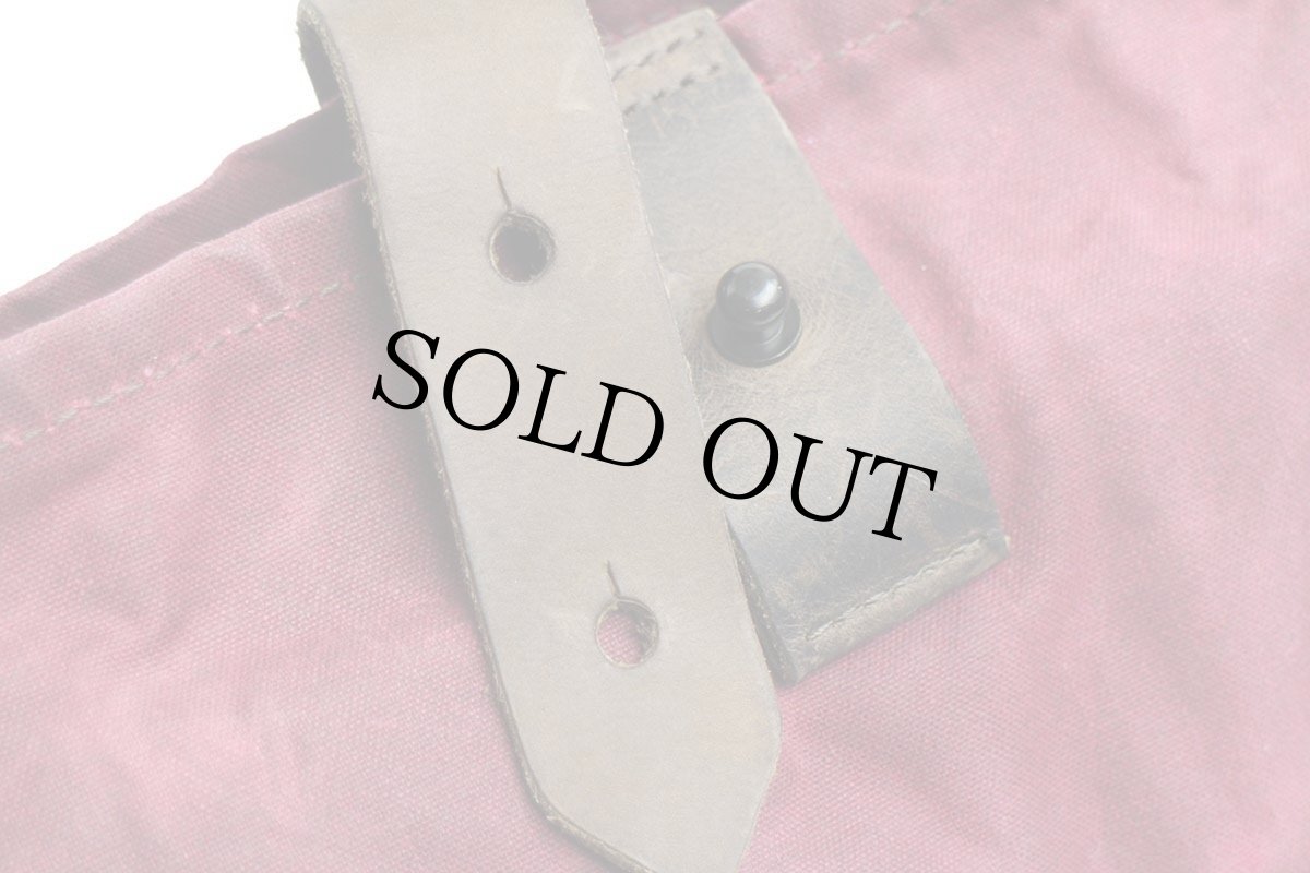 画像8: USA製 WATERFIELD オイルドコットン ショルダーバッグ ワインレッド★サコッシュ (8)