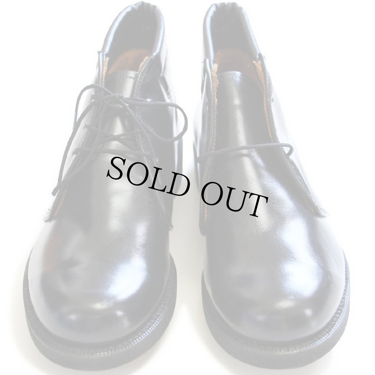 画像1: デッドストック★80s USA製 Bates Floataways ベイツ レザー チャッカブーツ 黒 (1)