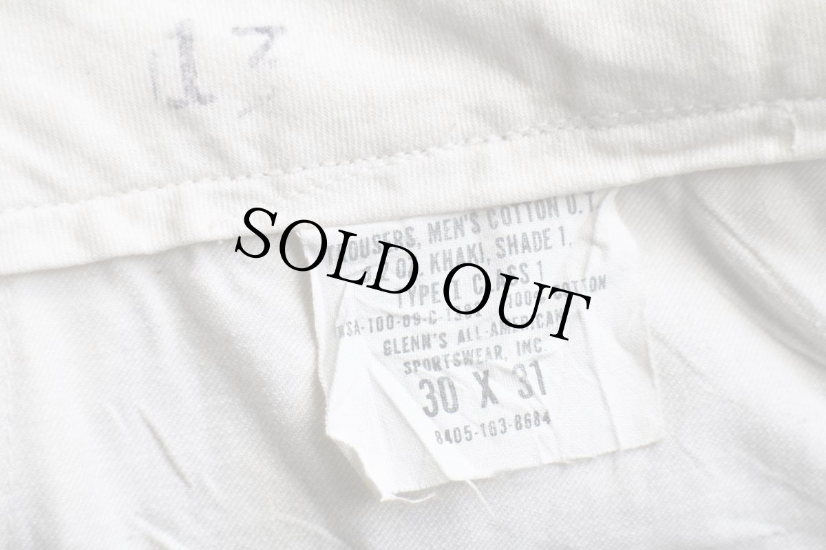 画像6: 60s 米軍 U.S.ARMY コットン チノパン カーキ w30 L31 (6)