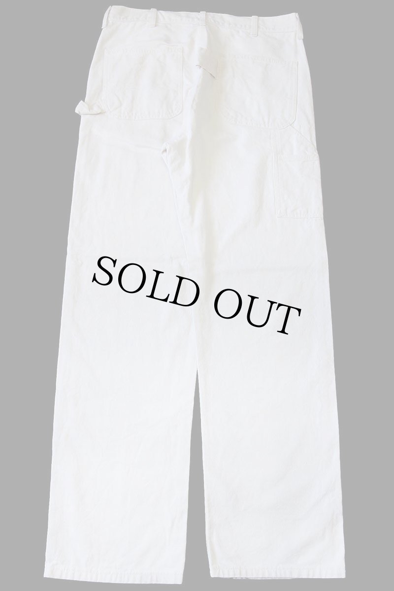 画像3: 80s USA製 ROEBUCKS コットン ペインターパンツ 生成り w36 L34 (3)