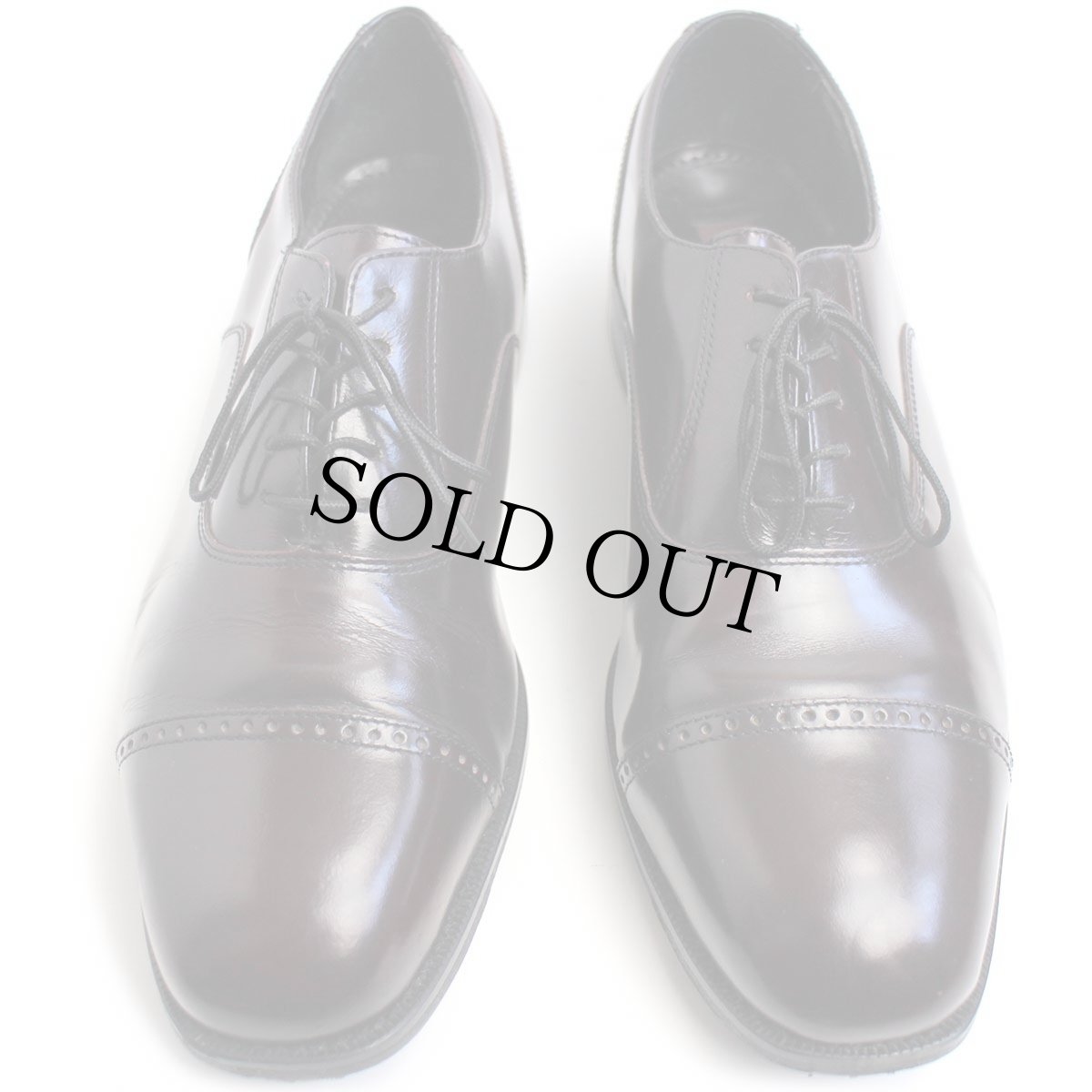 画像1: FLORSHEIM フローシャイム ストレートチップ レザーシューズ バーガンディ 10.5D★革靴 (1)