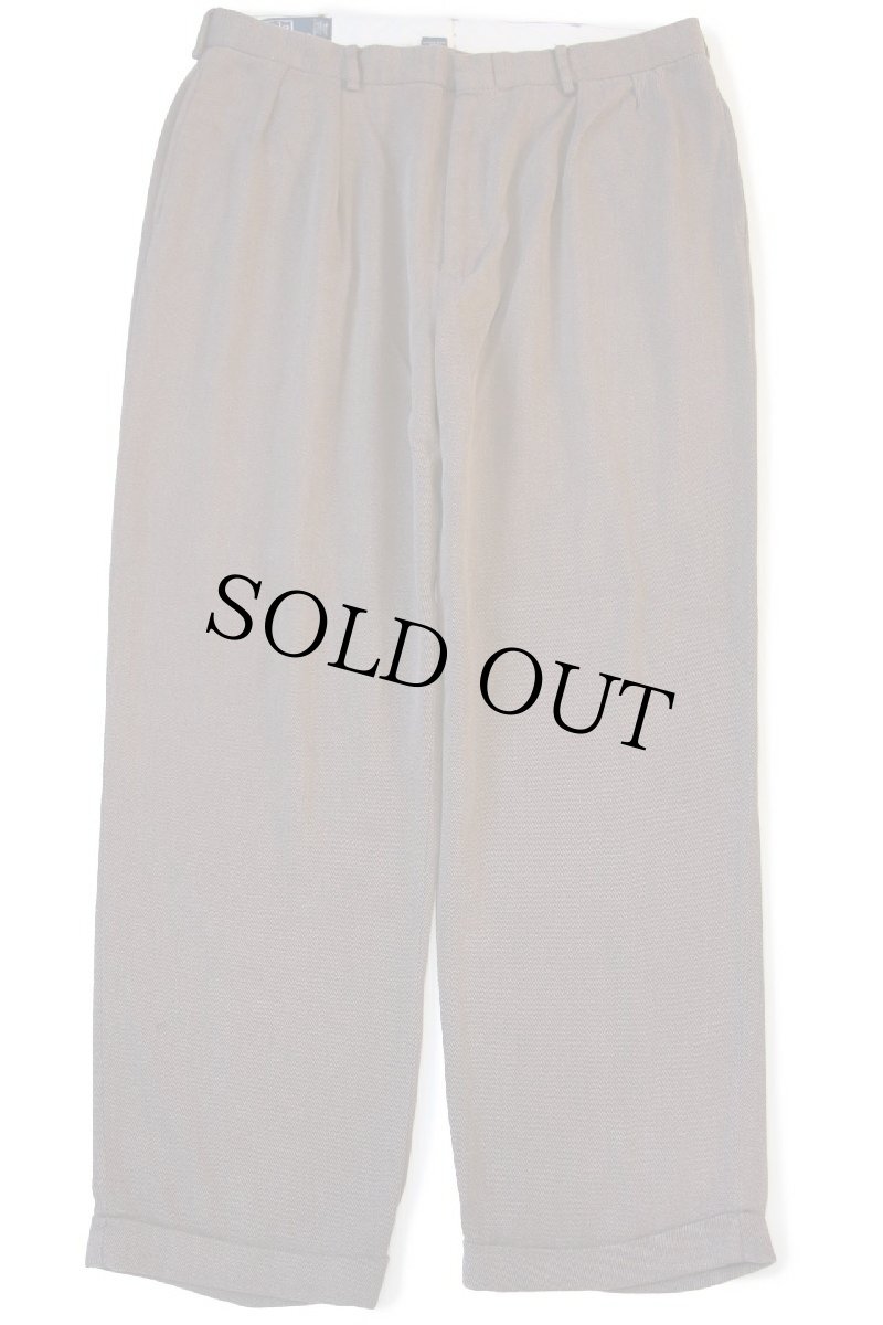画像2: 90s ポロ ラルフローレン SIENA PANT ツータック スラックス コットンパンツ w38 L32 (2)