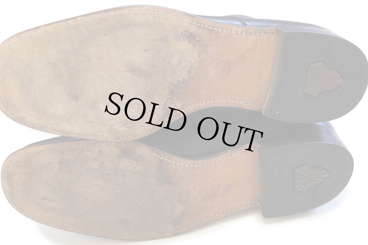 画像4: 80s USA製 UNKNOWN サイドジップ レザーブーツ 黒 10.5EE (4)