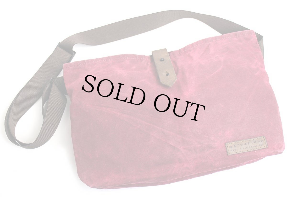 画像1: USA製 WATERFIELD オイルドコットン ショルダーバッグ ワインレッド★サコッシュ (1)