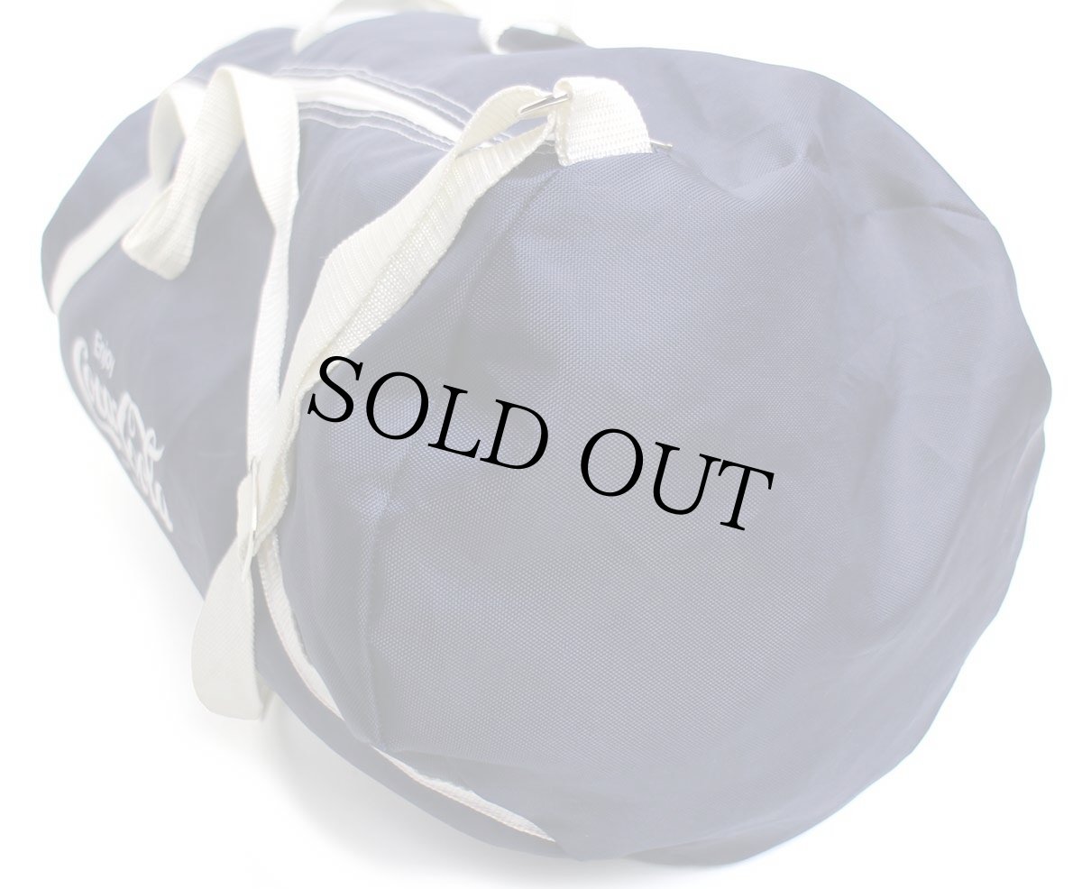 画像3: 80s Enjoy Coca-Colaコカコーラ ロゴ ナイロン ダッフルバッグ 紺 (3)