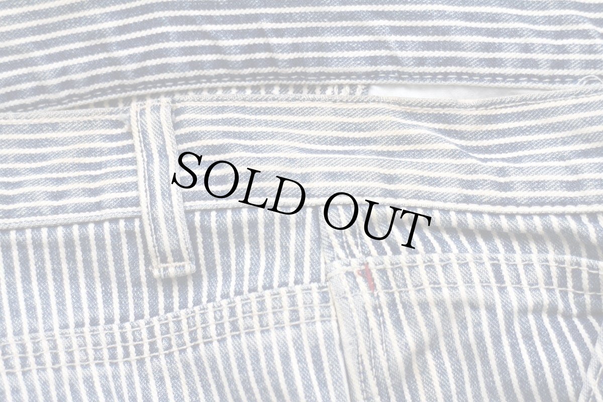 画像7: 00s GAPギャップ carpenter ヒッコリー ストライプ コットン ペインターパンツ 8 (7)