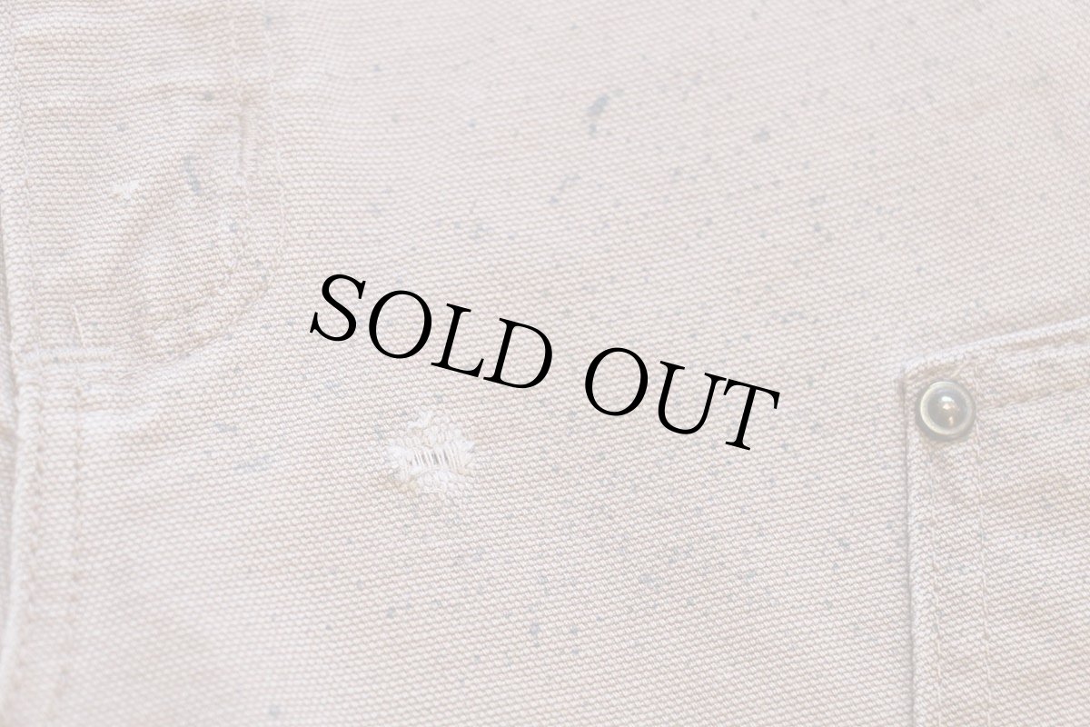 画像8: carharttカーハート ペンキ飛び ダブルニー ダック地 ペインターパンツ 薄茶 w38 (8)