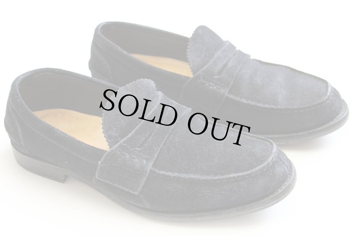 画像2: 90s Church’s チャーチ Priory ローファー スエード レザーシューズ 黒 UK8★革靴 (2)