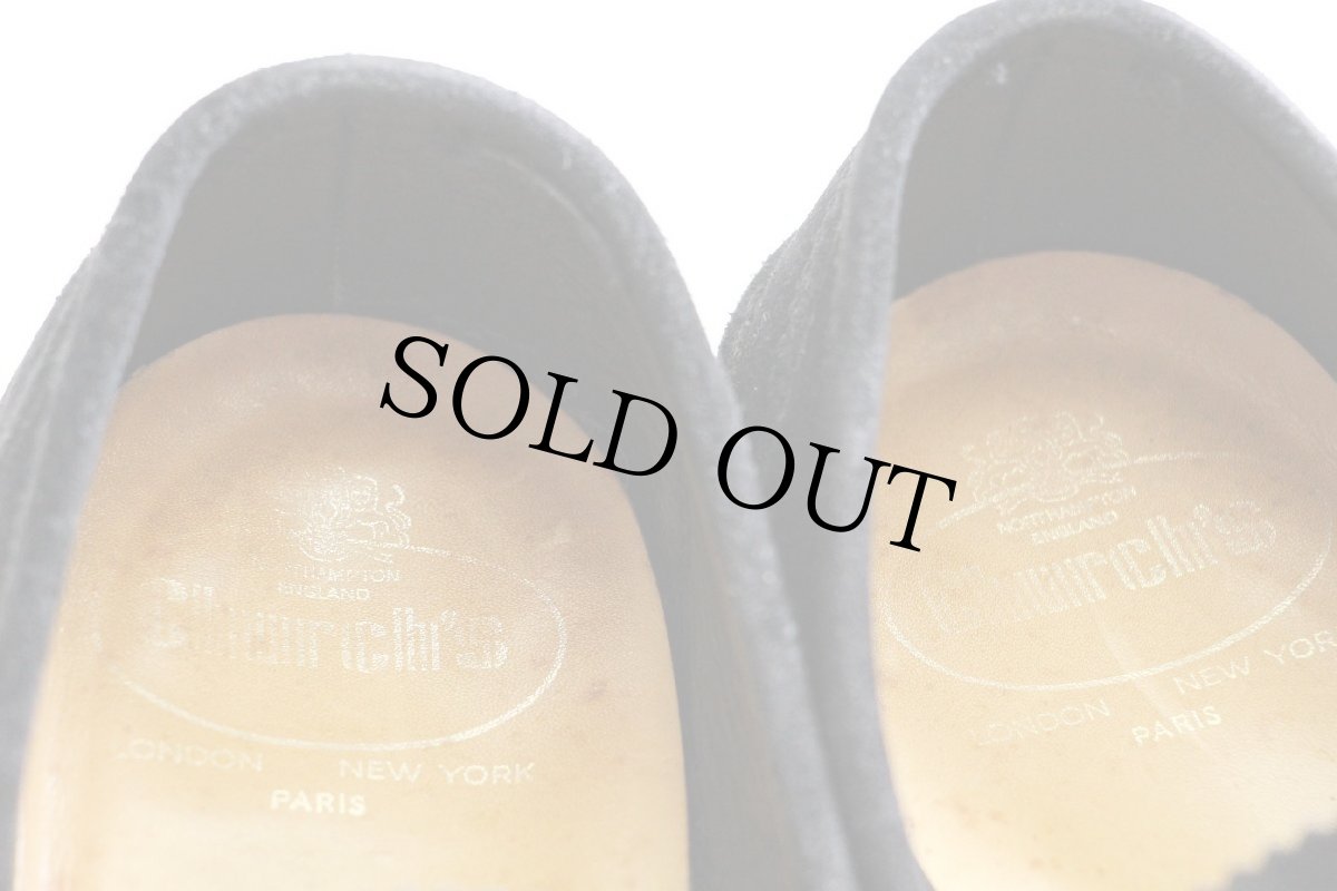 画像5: 90s Church’s チャーチ Priory ローファー スエード レザーシューズ 黒 UK8★革靴 (5)