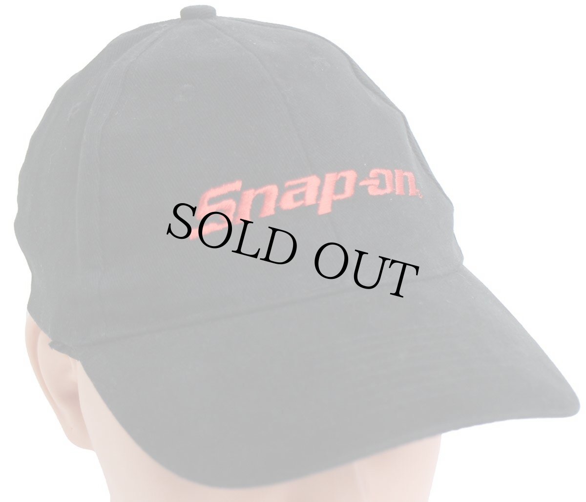 画像1: 00s Snap-onスナップオン ロゴ刺繍 コットンキャップ 黒 (1)