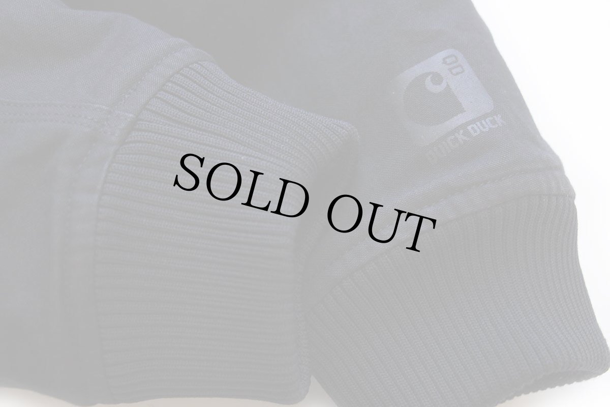 画像8: carharttカーハート QUICK DUCK WOODWARD キルティングライナー ダック地 アクティブジャケット パーカー 黒 M (8)