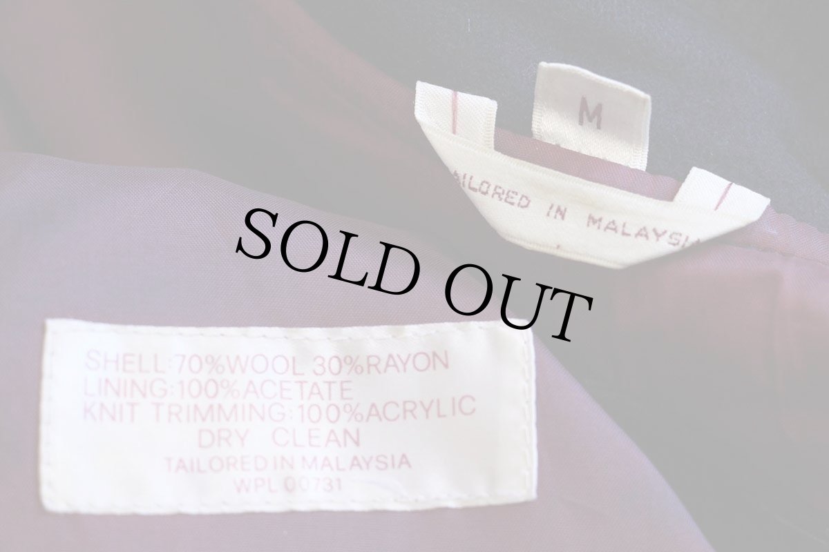 画像5: 80s BARACUTAバラクータ チンスト付き ウール×レーヨン ジャケット 濃紺 M (5)