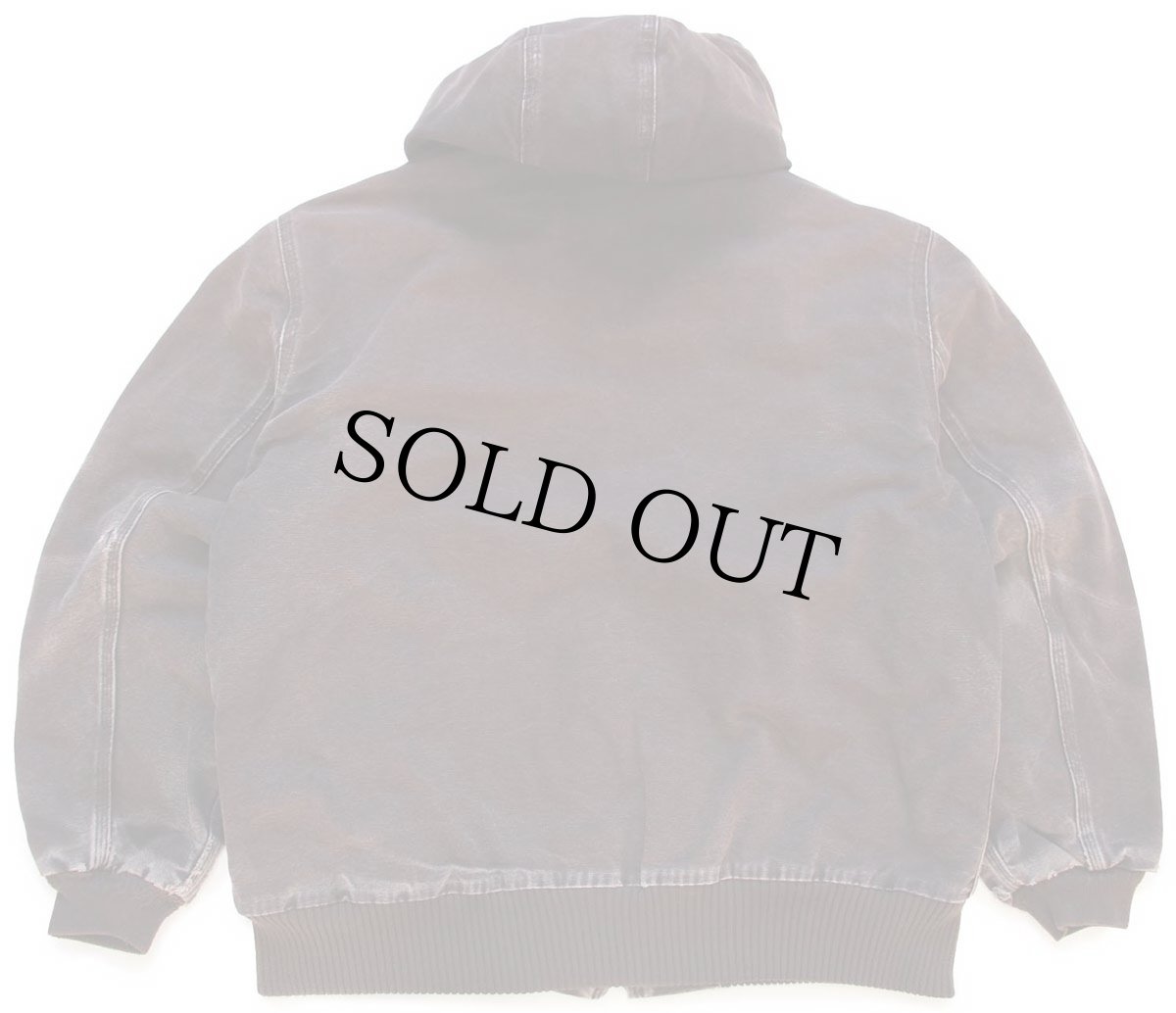 画像2: 00s メキシコ製 carharttカーハート キルティングライナー ダック地 アクティブジャケット パーカー ボロ 焦げ茶 フェード L (2)