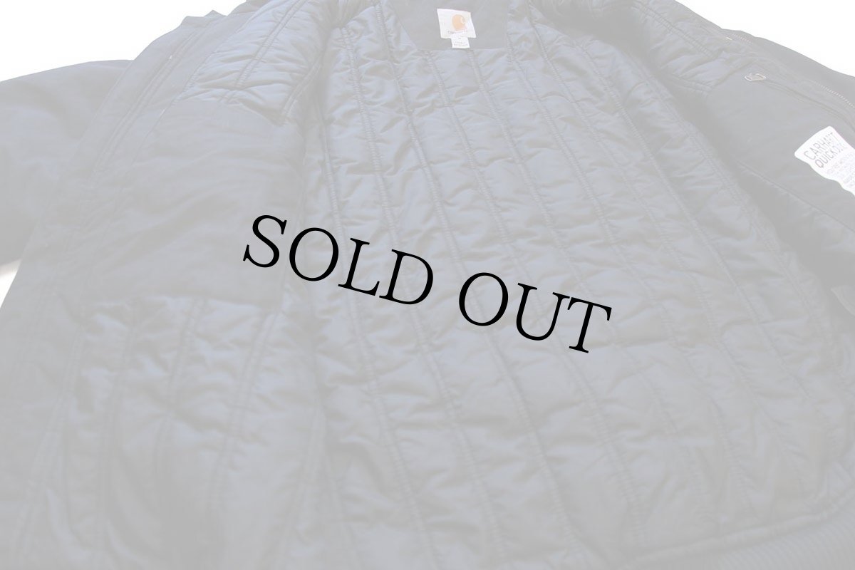 画像5: carharttカーハート QUICK DUCK WOODWARD キルティングライナー ダック地 アクティブジャケット パーカー 黒 M (5)