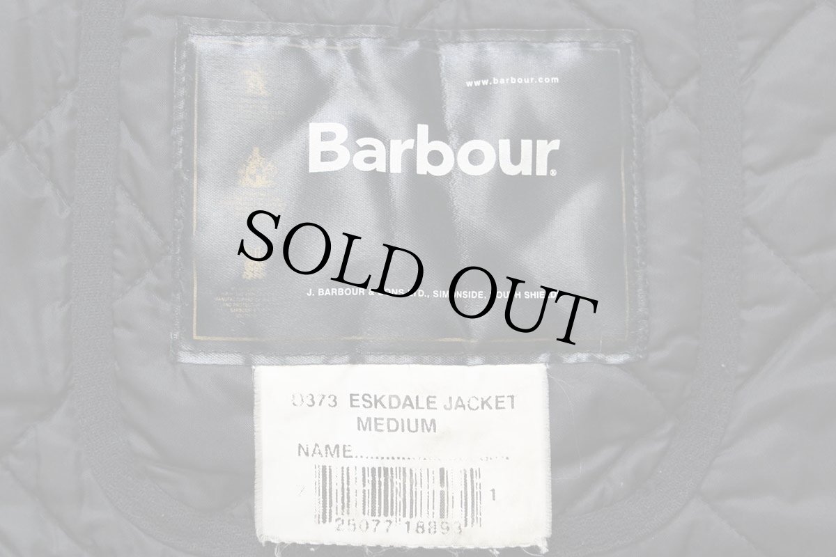 画像4: 00s ルーマニア製 Barbourバブアー D373 ESKDALE JACKET キルティングジャケット 黒 M (4)