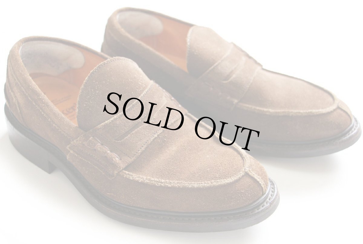 画像2: 英国製 Tricker's トリッカーズ JAMES ローファー スエード レザーシューズ ブラウン UK6.5★革靴 (2)