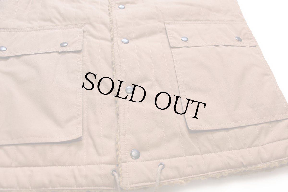 画像9: 80s MEMBERS ONLYメンバーズオンリー ノーカラー リバーシブル パイル×キルティング ベスト 茶×薄茶 40 (9)