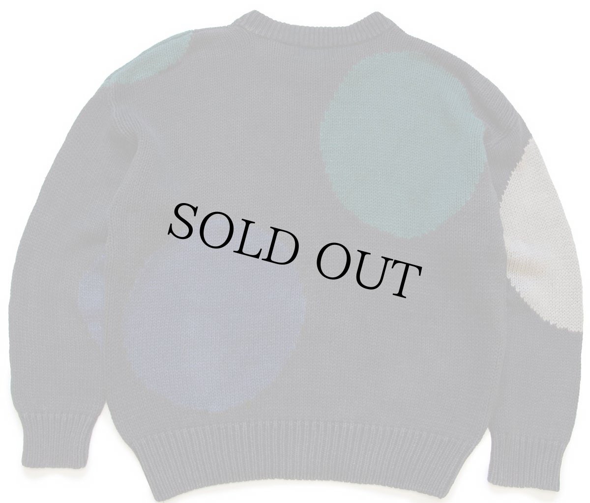 画像2: 90s STRUCTURE アート ラミー×コットンニット セーター 炭黒 (2)