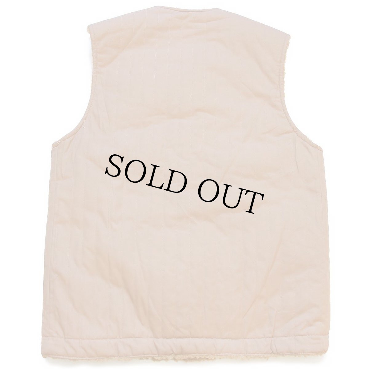 画像7: 80s MEMBERS ONLYメンバーズオンリー ノーカラー リバーシブル パイル×キルティング ベスト 茶×薄茶 40 (7)