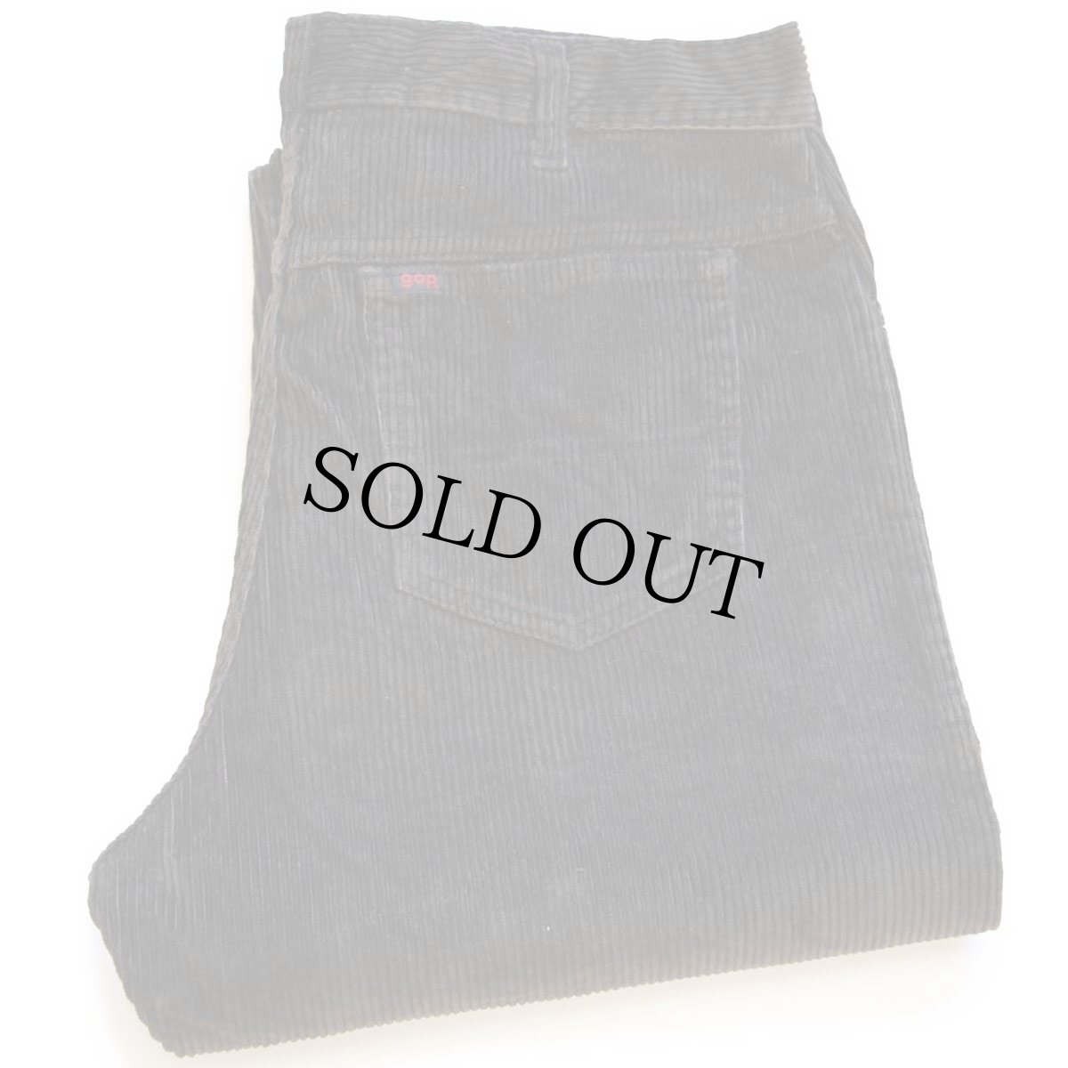 画像1: 80s gapギャップ 太畝 コーデュロイパンツ 焦げ茶 W34 (1)