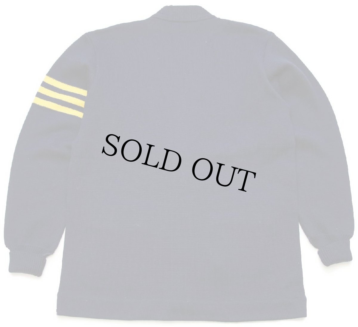 画像2: 50s Allion KNIT ウールニット レタードカーディガン 紺 (2)