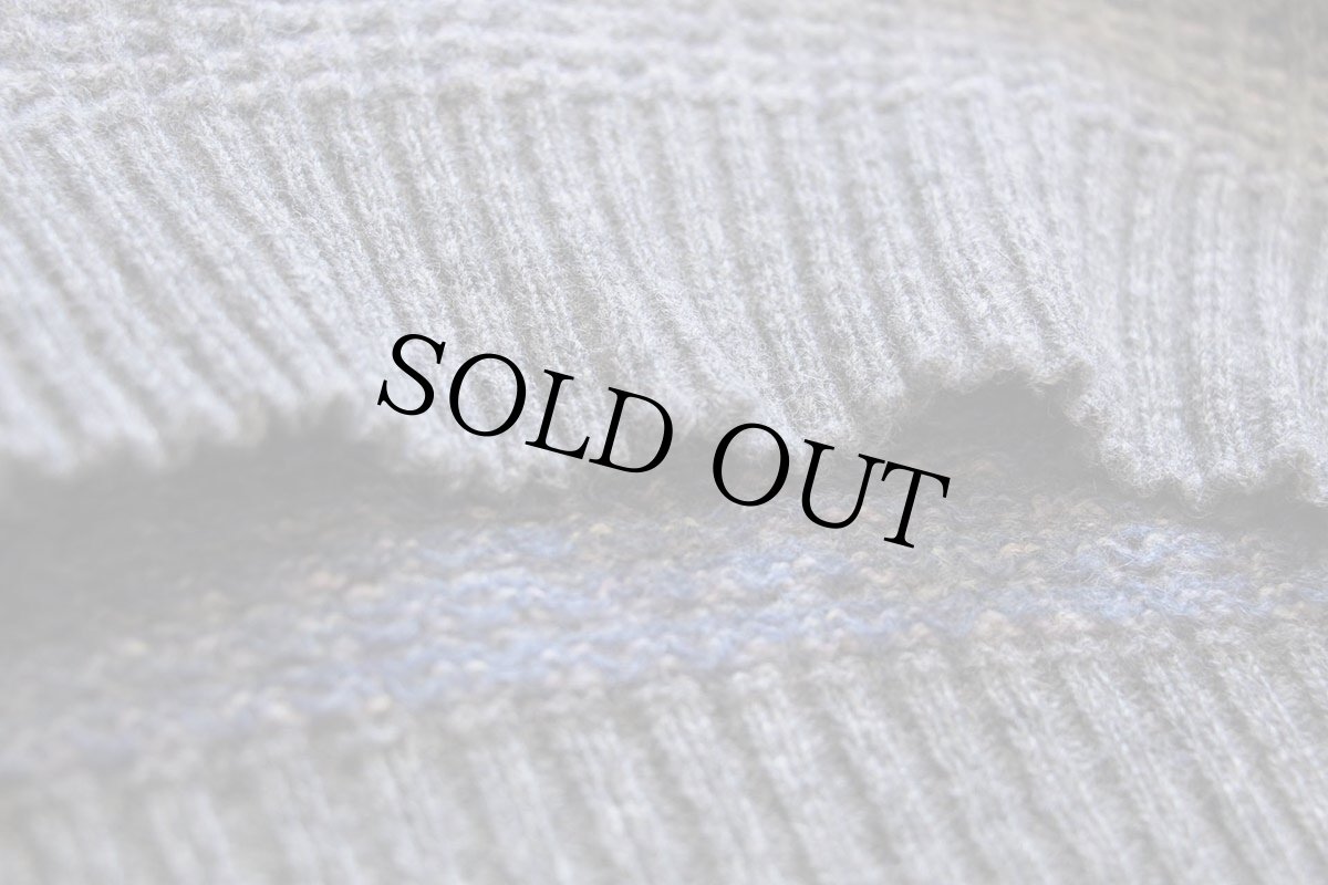 画像5: スコットランド製 HIGHLAND GLEN ワッフル シェットランド ウールニット セーター XL (5)