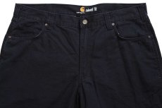 画像4: carharttカーハート コットン リップストップ ワークパンツ 黒 w38 L34 (4)